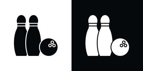 Bowling icon. filled flat sign for mobile concept and web