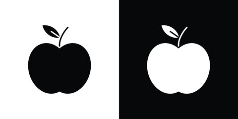 Apple icon. filled flat sign for mobile concept and web