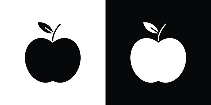 Apple icon. filled flat sign for mobile concept and web