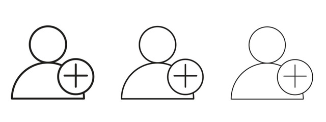 User add icon in linear versions. Editable line