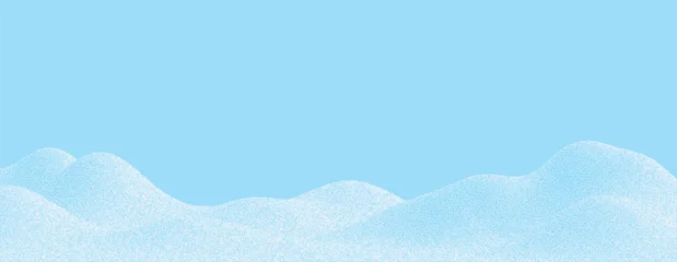 Fotobehang Pool Winter snow mountains tipple background. Snow wave hill white noise gradation. Winter landscape grain dot effect. Nature mountain pattern. Halftone dotwork vector illustration  © Doloves