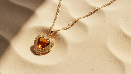 Golden jewellery featuring a floral pattern and beads on a black background