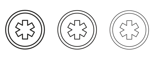 Asterisk icon in linear versions. Editable line