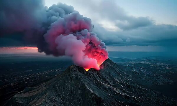 Volcanic Eruption - A Powerful Display of Natures Fury.