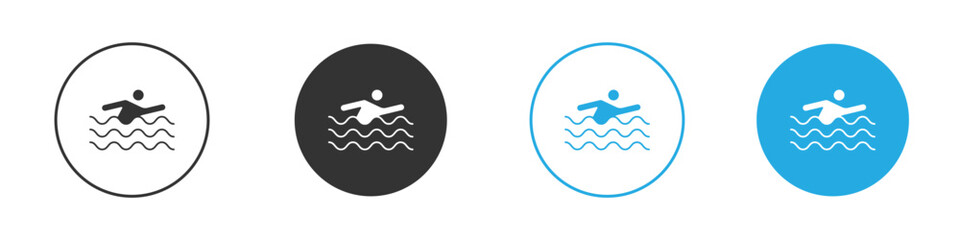 Swimmer icon. glyph vector icons collection