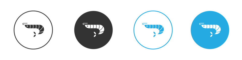 Shrimp icon. glyph vector icons collection