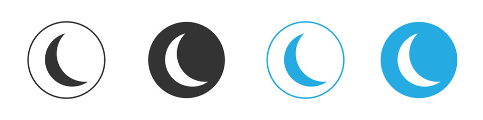 Moon icon. glyph vector icons collection