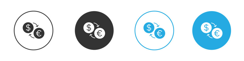 Money exchange icon. glyph vector icons collection