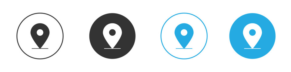 Map marker icon. glyph vector icons collection