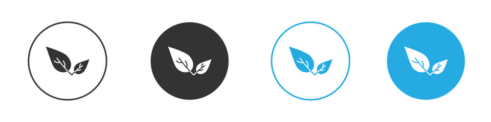 Leaf icon. glyph vector icons collection