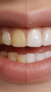 Ultra-Realistic Macro of Human Smile Showing Teeth &ndash; Dental Concept