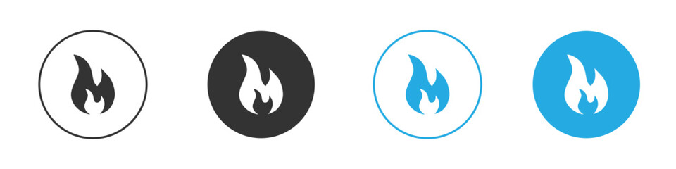 Flame icon. glyph vector icons collection