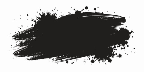 Black Ink Brush Stroke Texture Background