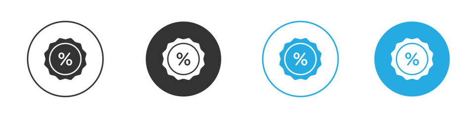 Discount icon. glyph vector icons collection