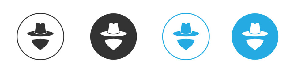 Cowboy icon. glyph vector icons collection