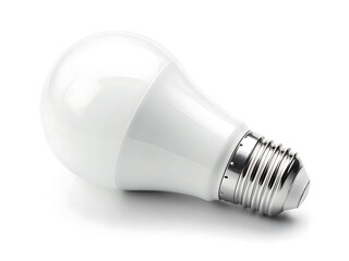 Modern energy saving led light bulb on white background
