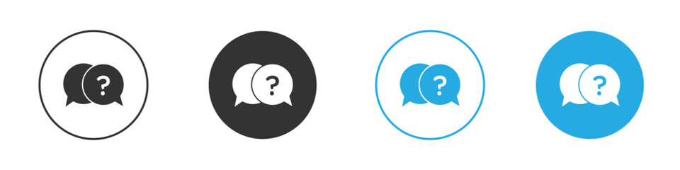 Comment question icon. glyph vector icons collection