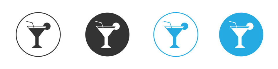 Cocktail icon. glyph vector icons collection