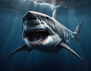 Naklejka premium great white shark