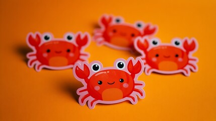 cute crab face sticker image