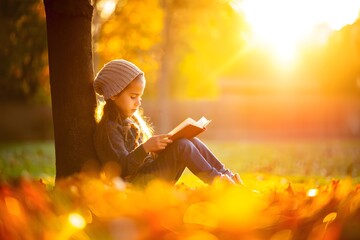 autumn, child, nature, park