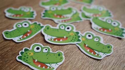 cute crocodile face sticker image