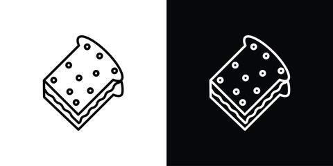 Sandwich icon design template with outline style