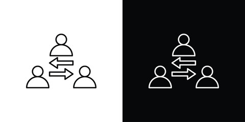 Mediator icon design template with outline style