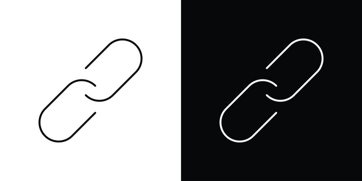 Link icon design template with outline style