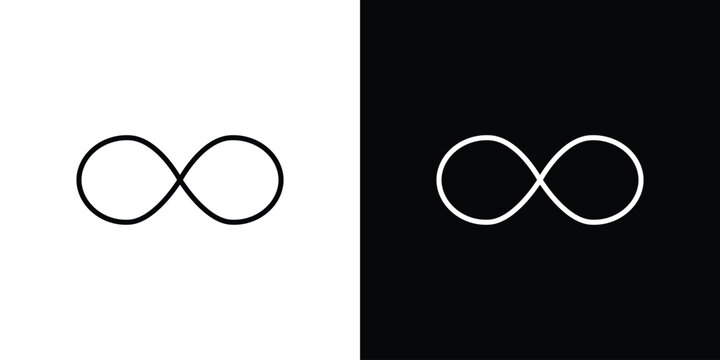 Infinity icon design template with outline style