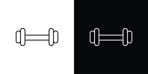 Gym icon design template with outline style