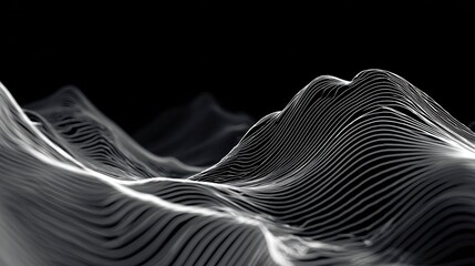 Abstract grayscale landscape design