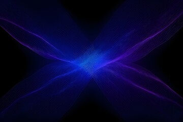 Neon background of purple and blue gradient glowing digital waves. Futuristic technology concept, vibrant energy. Dynamic waves flow with neon light and bokeh. Innovations, virtualization.