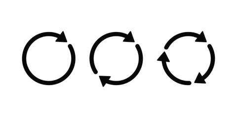 Refresh & Cycle Arrow Icons &ndash; Circular Process Loop Symbols &ndash; High Quality Vectorial Stock Image