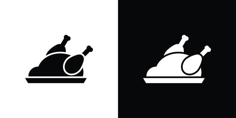 Turkey icon. filled flat sign for mobile concept and web
