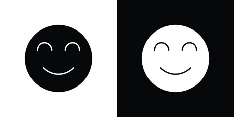Smile icon. filled flat sign for mobile concept and web