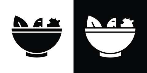 Salad icon. filled flat sign for mobile concept and web