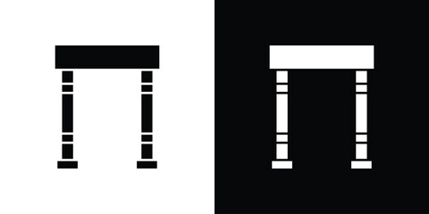 Metal detector icon. filled flat sign for mobile concept and web