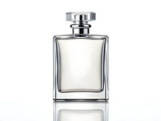 Elegant clear glass perfume bottle with crystal cap