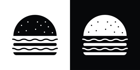 Hamburger icon. filled flat sign for mobile concept and web