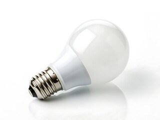 Modern led light bulb on a white background