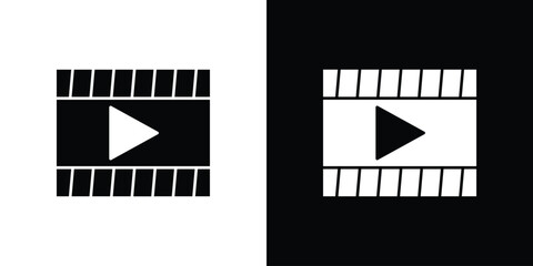 Film icon. filled flat sign for mobile concept and web