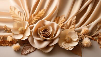 beige fabric and artificial flower arrangement