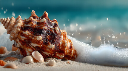 Golden Sand Beach with Seashells