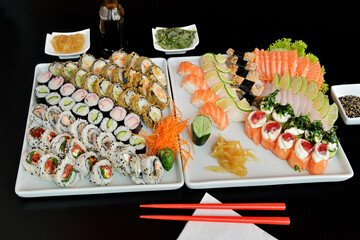 Combinado de comida japonesa