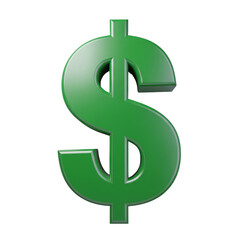 Green dollar sign on a gray background