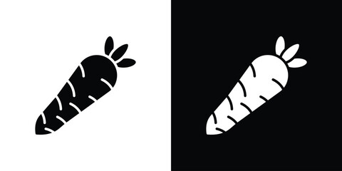 Carrot icon. filled flat sign for mobile concept and web