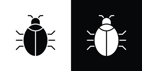 Bug icon. filled flat sign for mobile concept and web