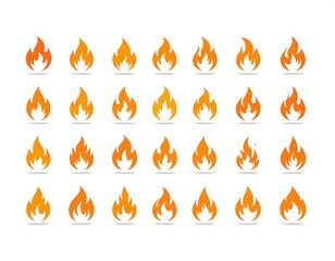 Collection of various fire icons