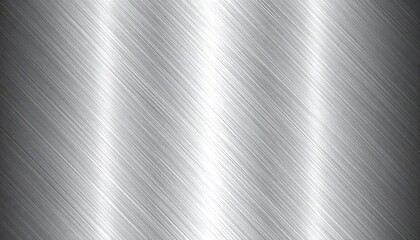 Abstract Metallic Surface Texture with Diagonal Brushed Lines and a Smooth Gradient in Silver and Gray Tones